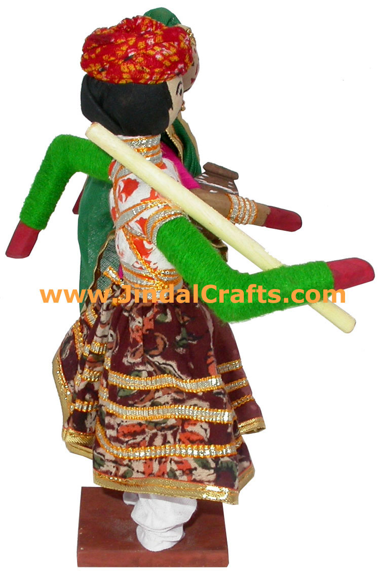Handmade Traditional Dolls India Art - Village Couple