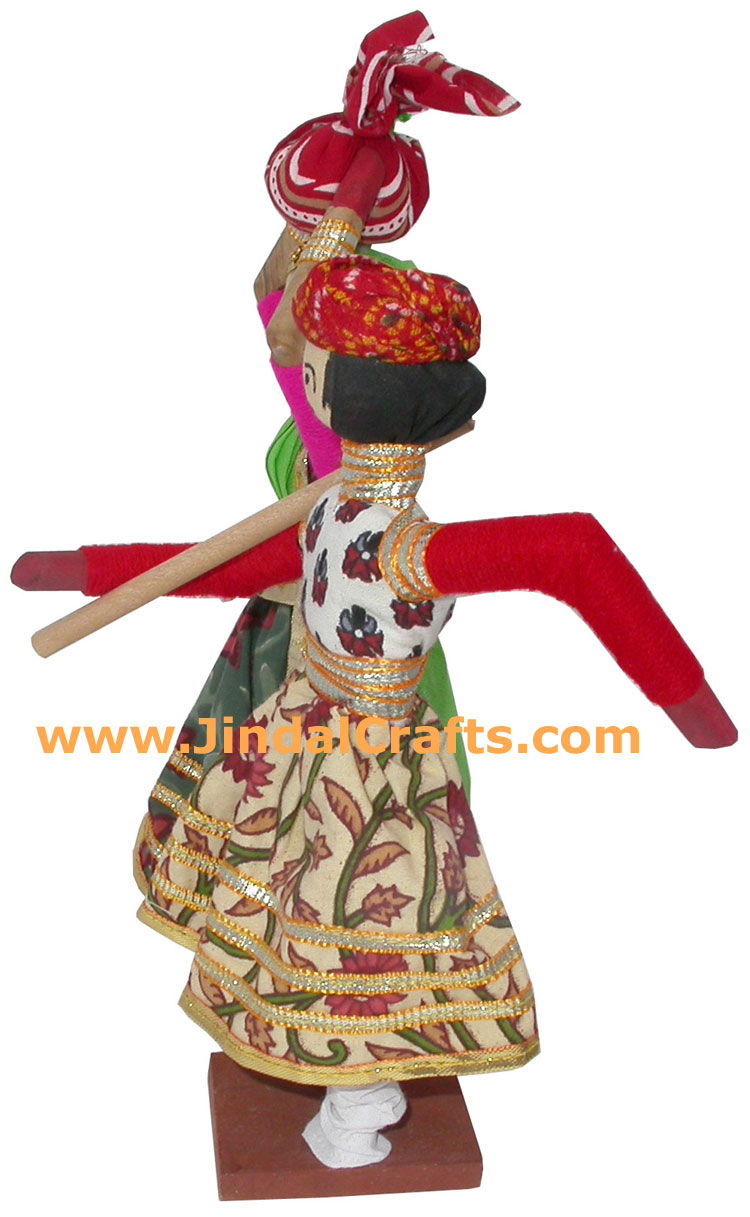 Handmade Traditional Dolls India Art - Village Couple