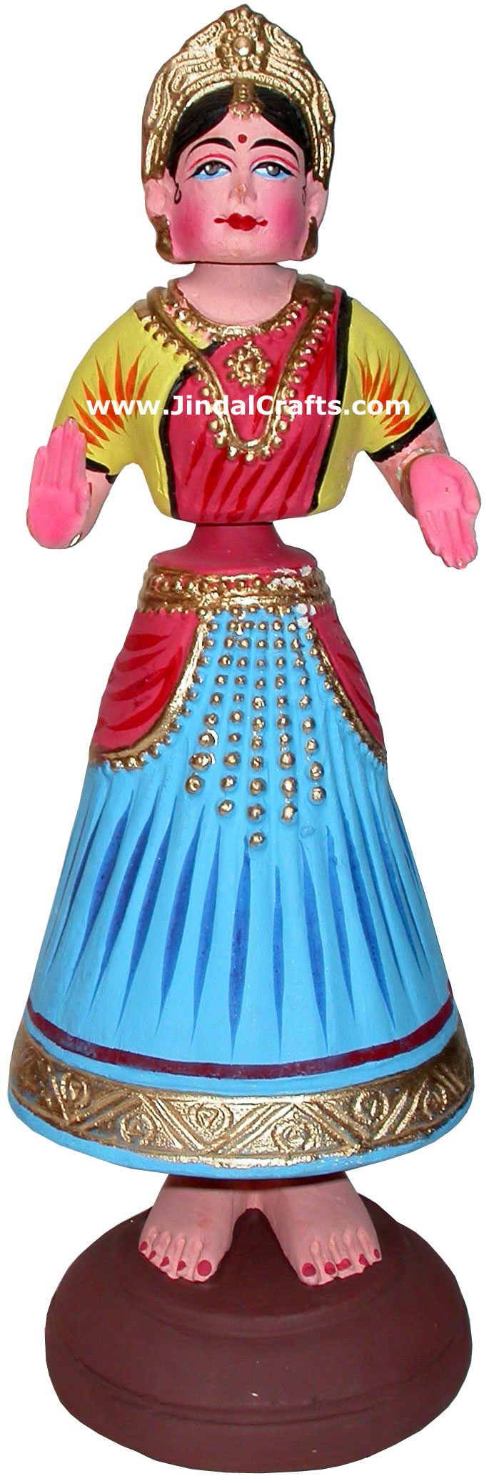 Papier Mache Made Traditional Dancing Doll - Handmade Art