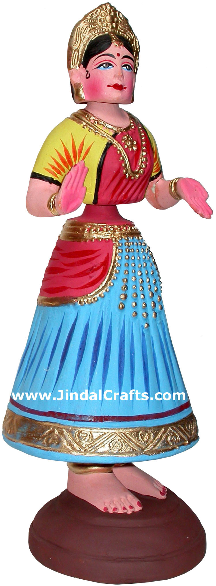 Papier Mache Made Traditional Dancing Doll - Handmade Art