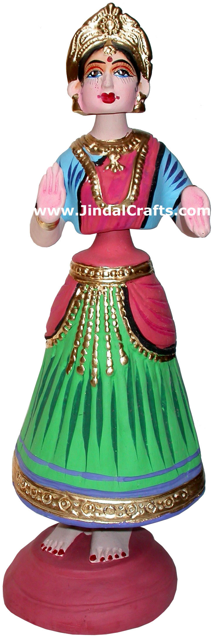 Papier Mache Made Traditional Dancing Doll - Handmade Art