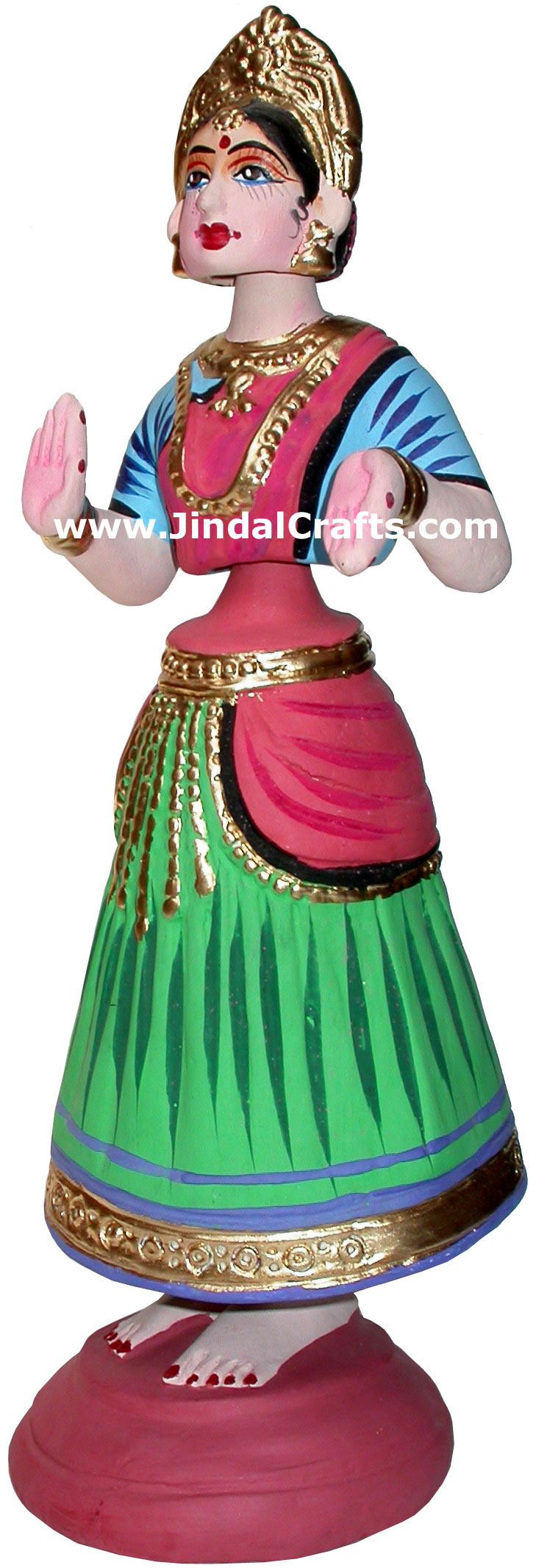 Papier Mache Made Traditional Dancing Doll - Handmade Art