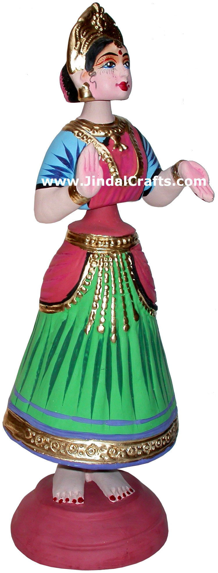 Papier Mache Made Traditional Dancing Doll - Handmade Art