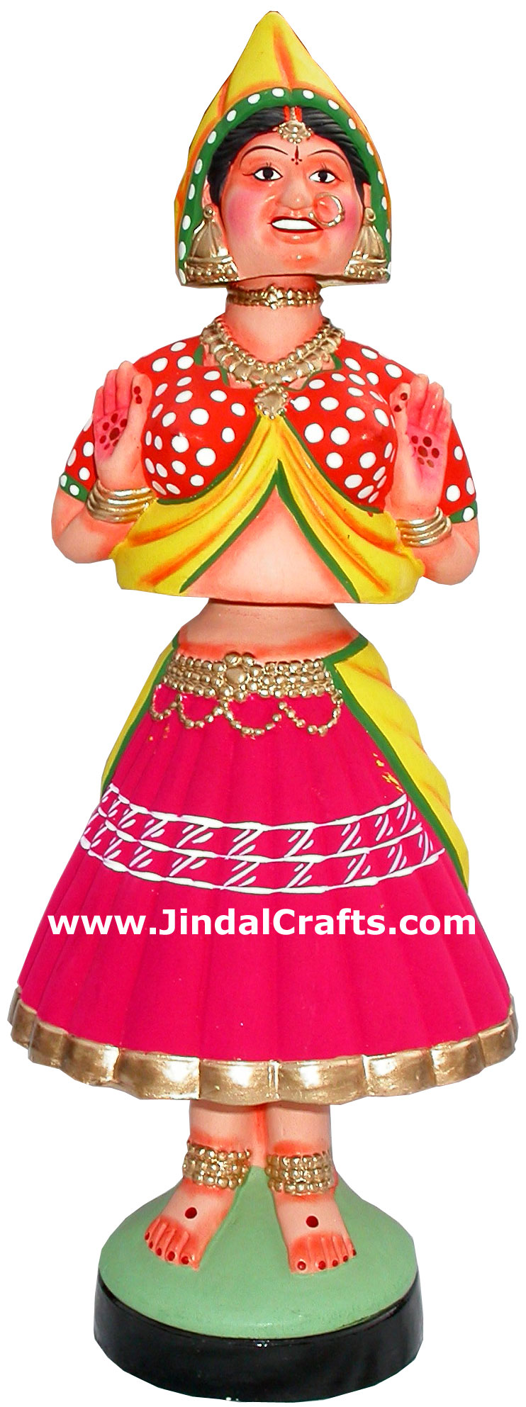 Dancing Doll Clay Made Colourful Handmade India