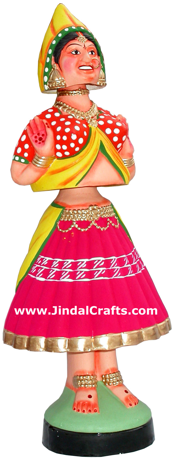 Dancing Doll Clay Made Colourful Handmade India