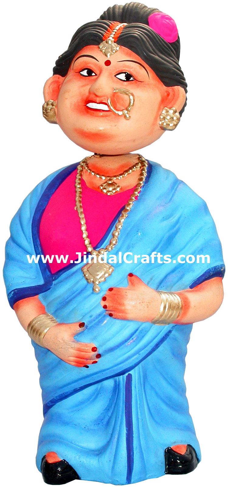 Dancing Doll Clay Made Colourful Traditional India Arts