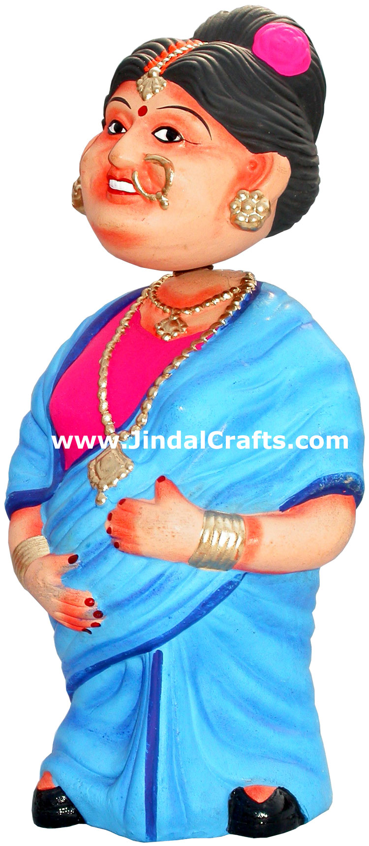 Dancing Doll Clay Made Colourful Traditional India Arts