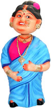 Dancing Doll Clay Made Colourful Traditional India Arts