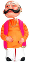 Dancing Doll Clay Made Colourful Traditional India Arts