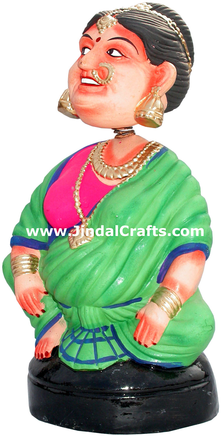 Dancing Doll Clay Made Colourful Traditional India Arts
