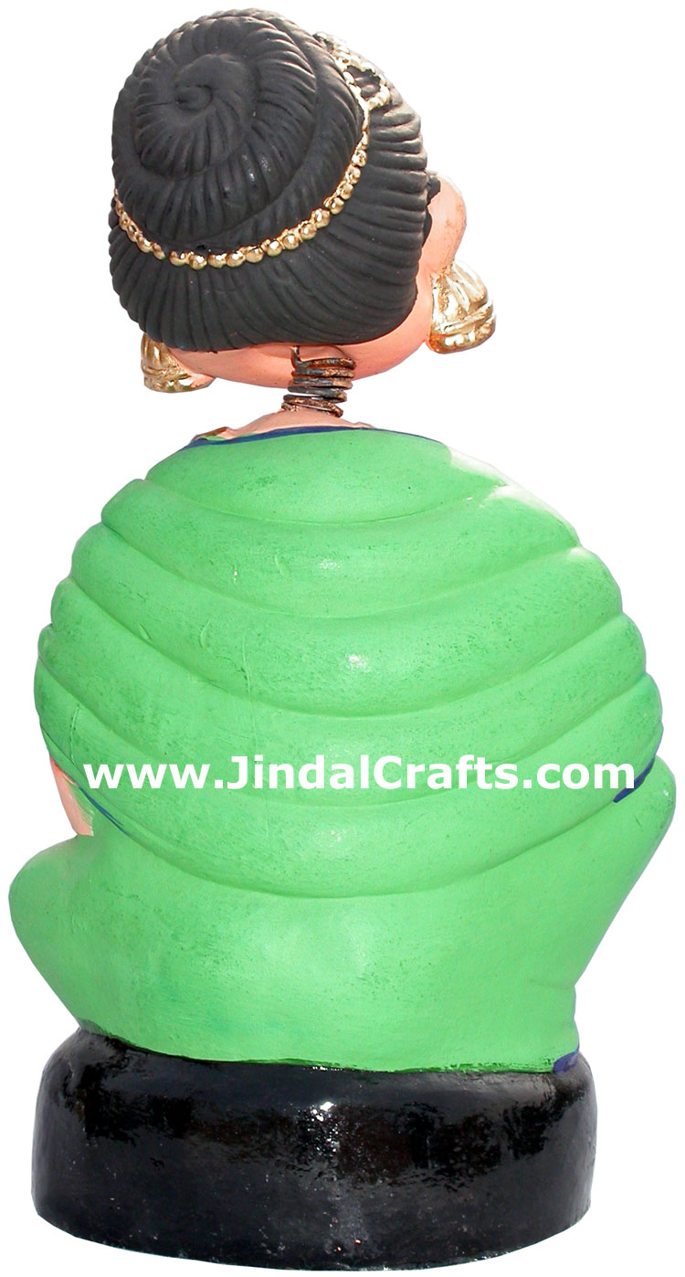 Dancing Doll Clay Made Colourful Traditional India Arts
