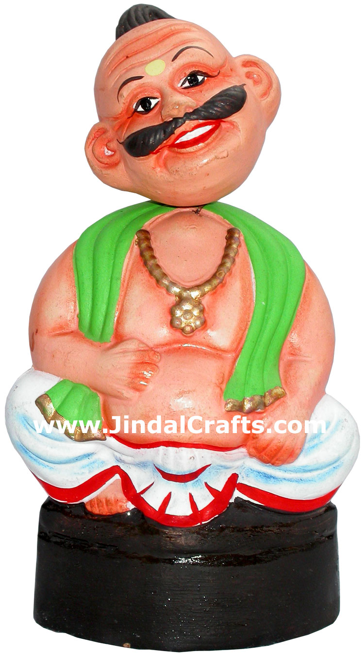 Dancing Doll Clay Made Colourful Traditional India Arts