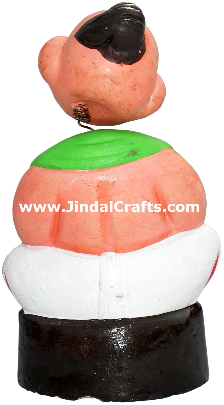 Dancing Doll Clay Made Colourful Traditional India Arts