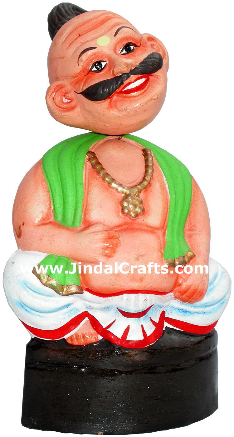 Dancing Doll Clay Made Colourful Traditional India Arts