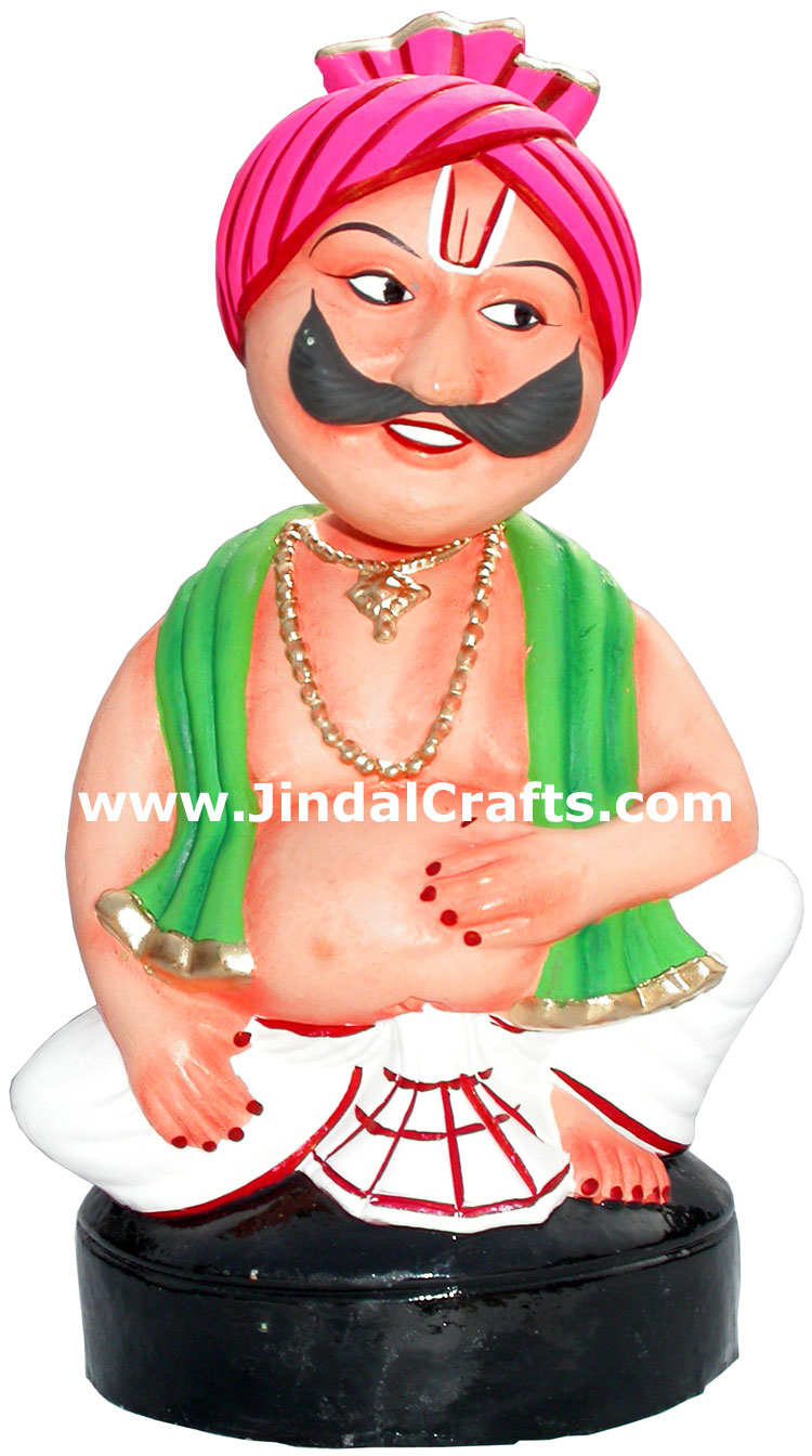 Dancing Doll Clay Made Colourful Traditional India Arts