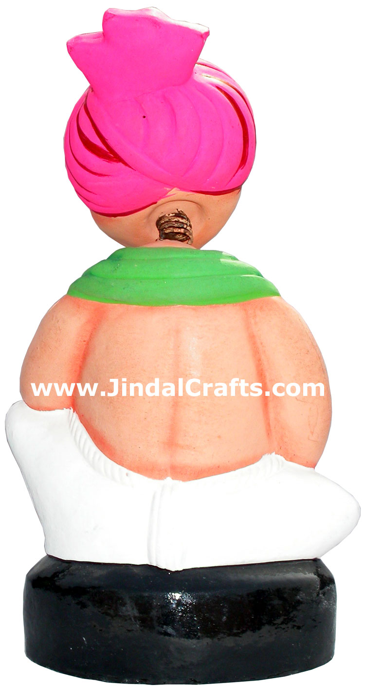 Dancing Doll Clay Made Colourful Traditional India Arts