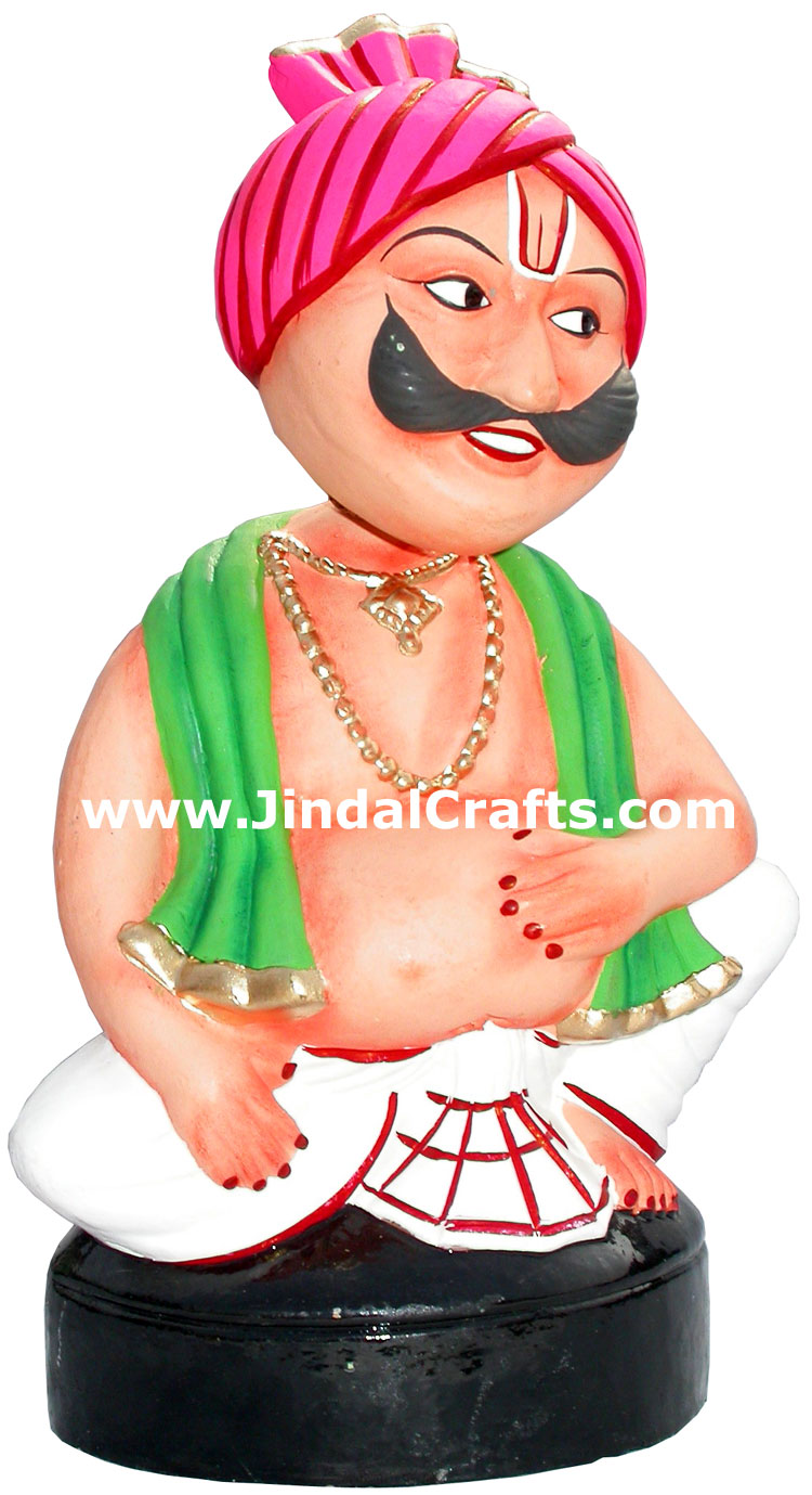 Dancing Doll Clay Made Colourful Traditional India Arts