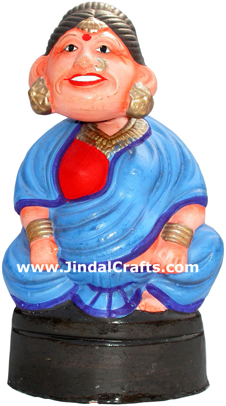 Dancing Doll Clay Made Colourful Traditional India Arts