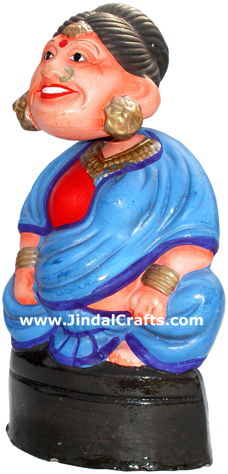 Dancing Doll Clay Made Colourful Traditional India Arts