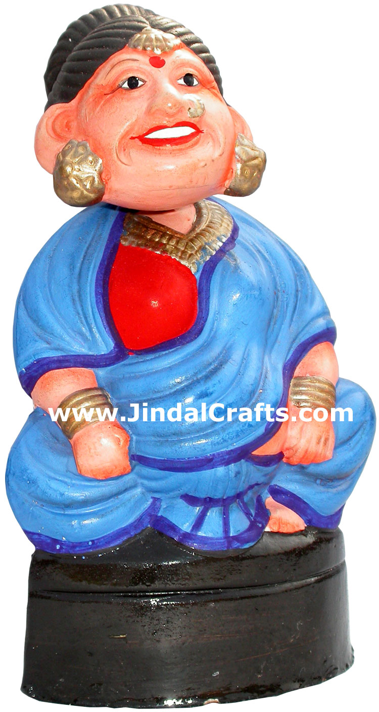 Dancing Doll Clay Made Colourful Traditional India Arts