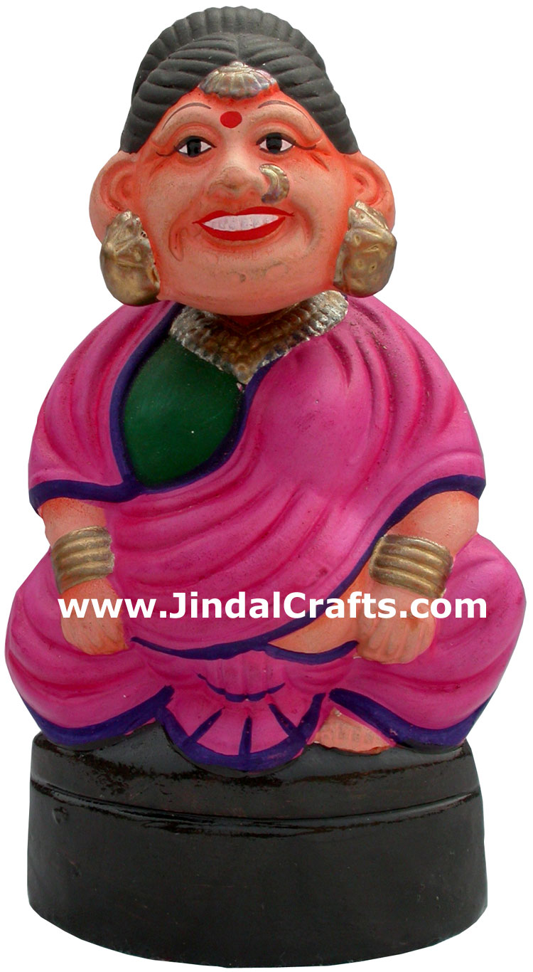 Dancing Doll Clay Made Colourful Traditional India Arts
