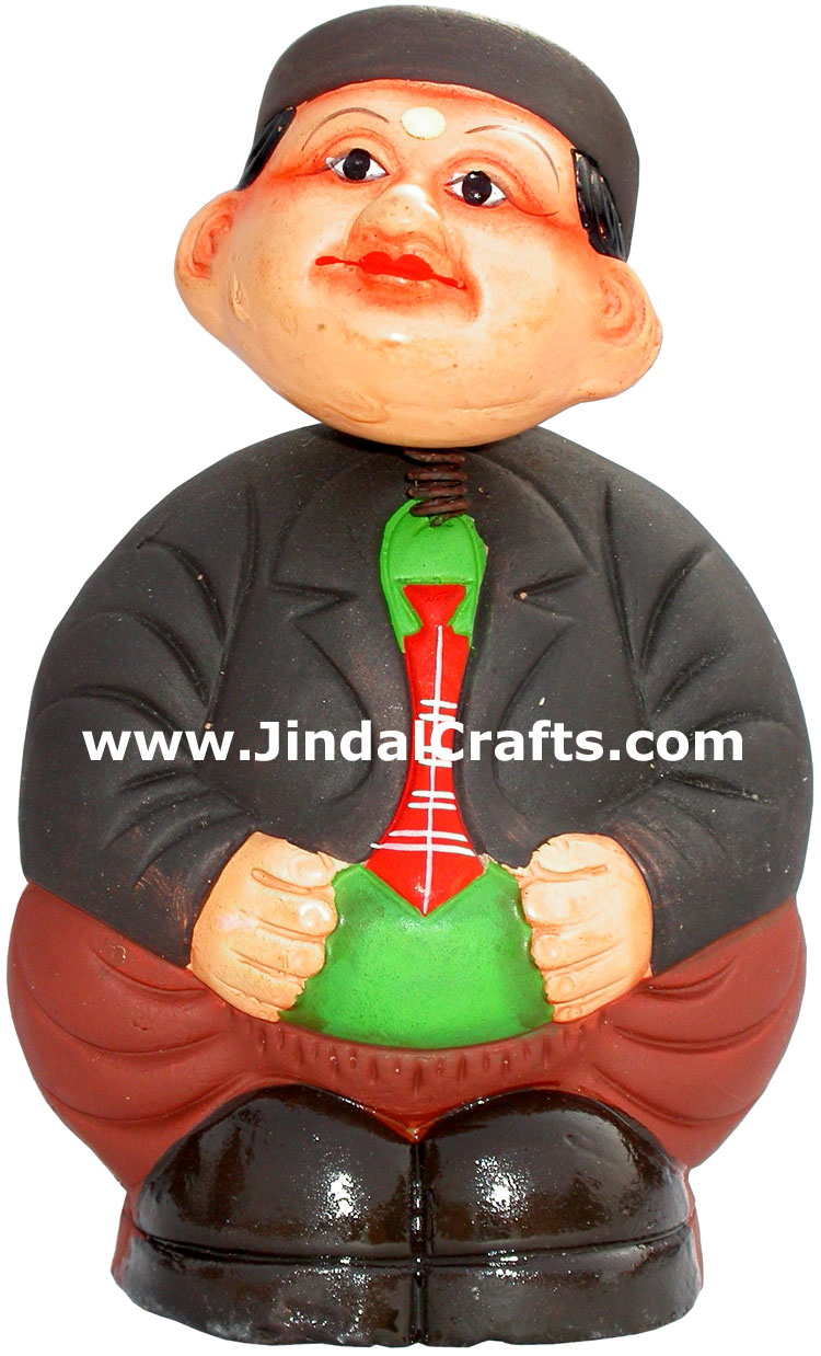 Dancing Doll Clay Made Colourful Traditional India Arts