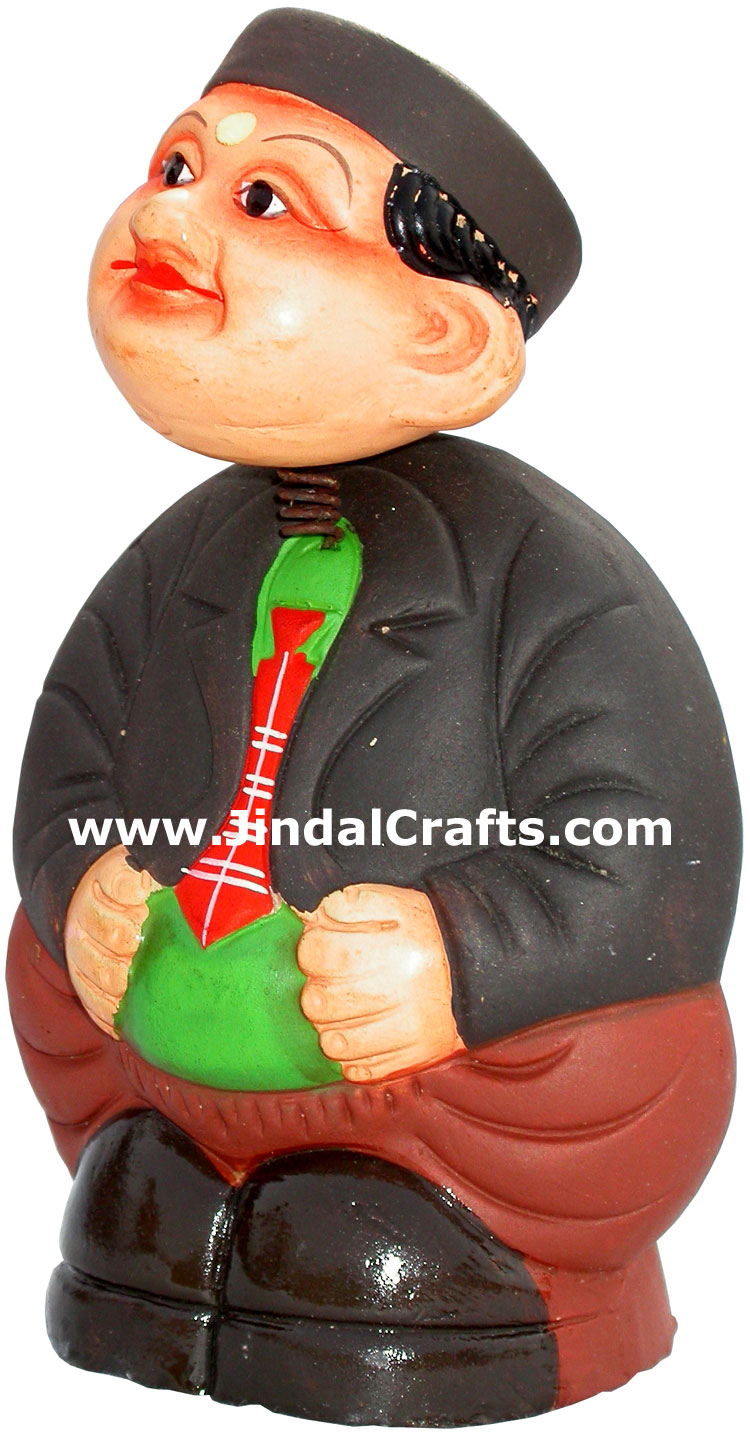 Dancing Doll Clay Made Colourful Traditional India Arts