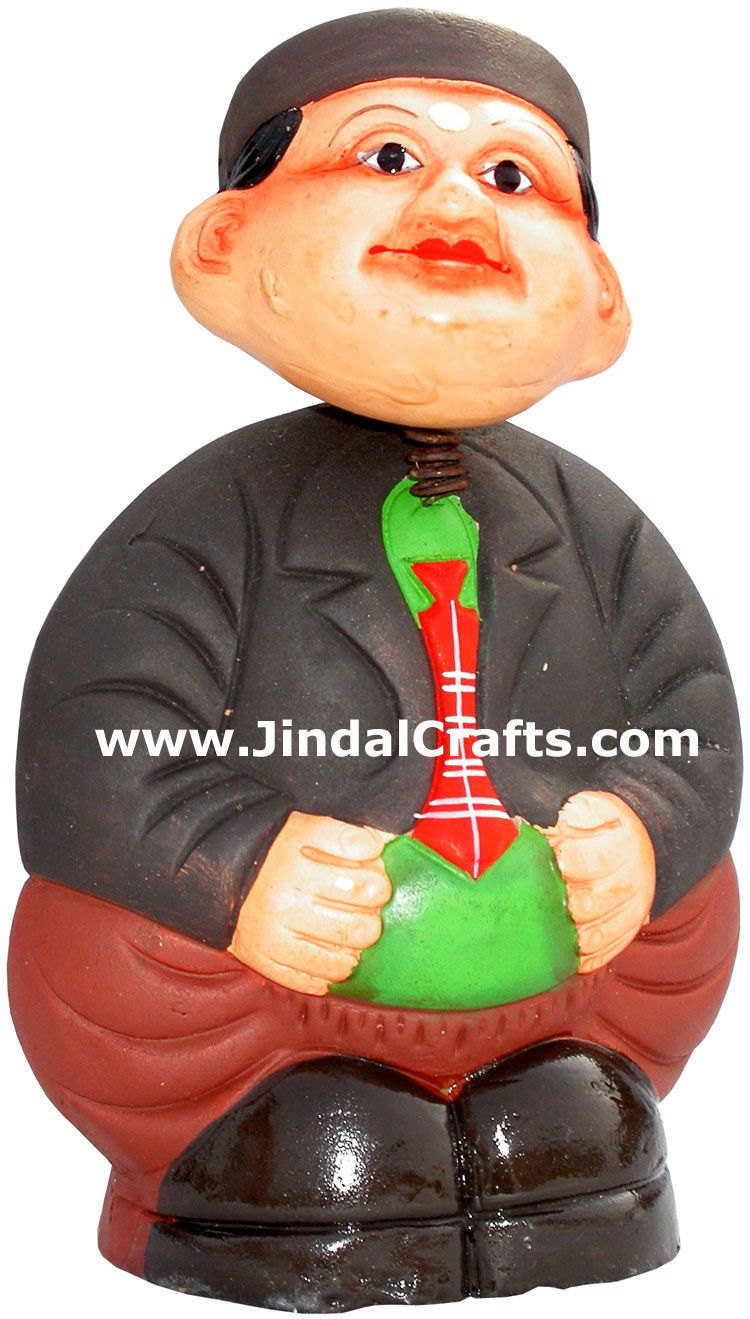 Dancing Doll Clay Made Colourful Traditional India Arts