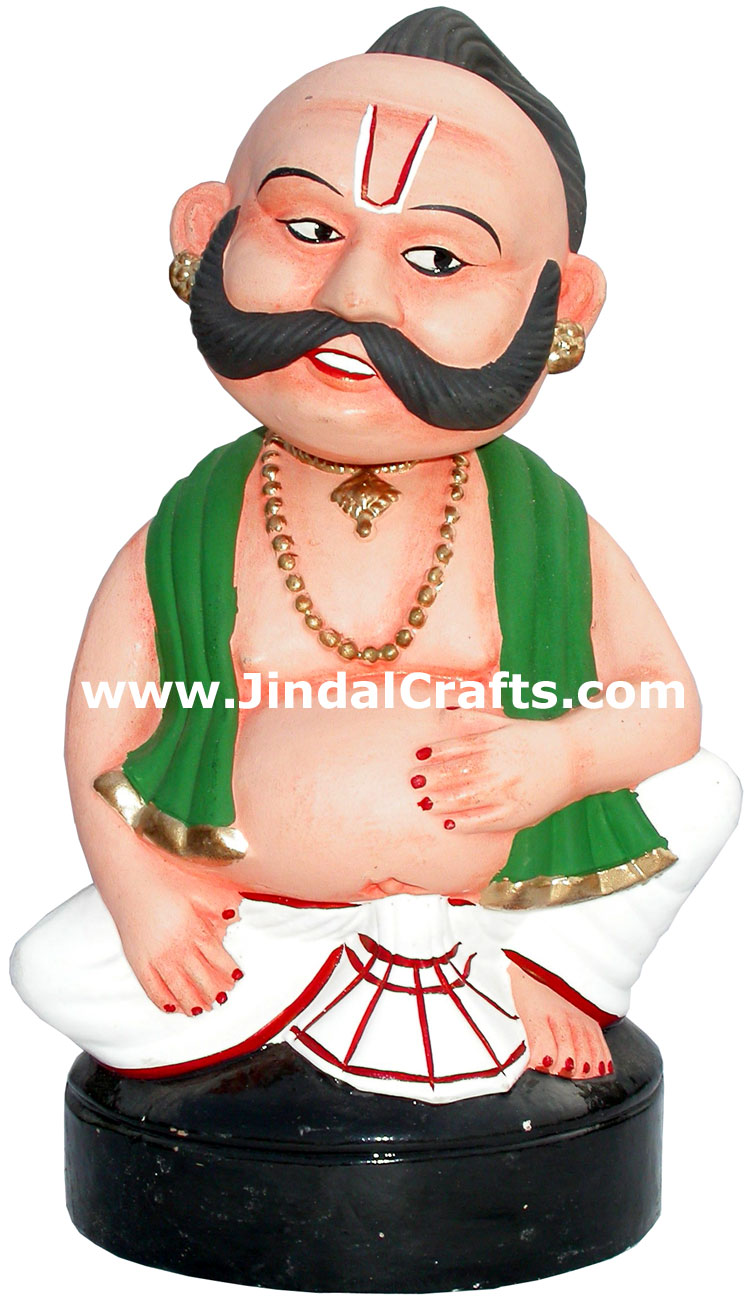 Dancing Doll Clay Made Colourful Traditional India Arts