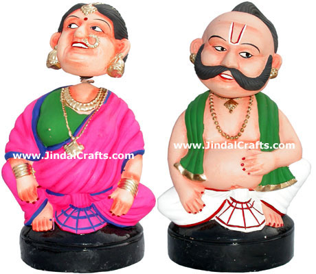Dancing Doll Clay Made Colourful Traditional India Arts