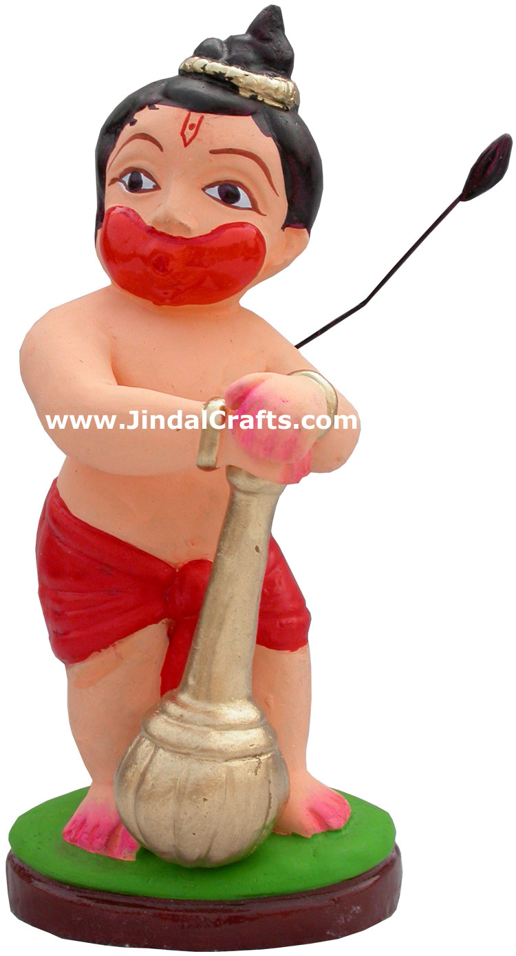 Bal Hanuman Papier Mache Made Colourful Handmade India