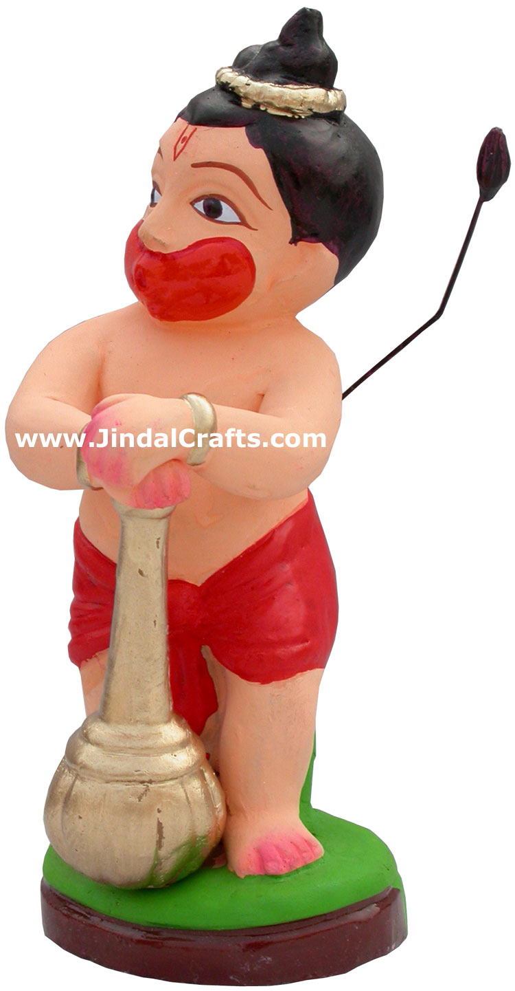 Bal Hanuman Papier Mache Made Colourful Handmade India