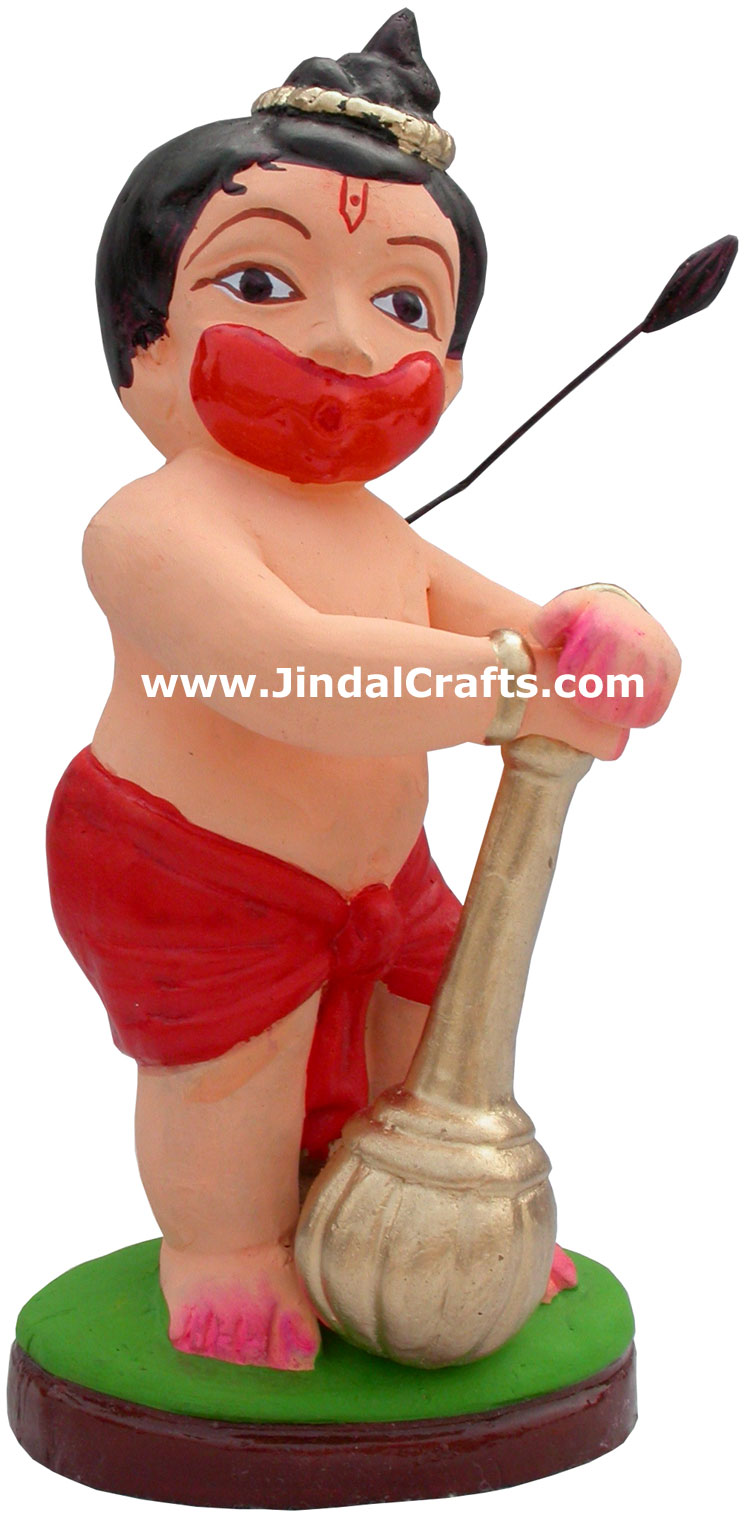 Bal Hanuman Papier Mache Made Colourful Handmade India
