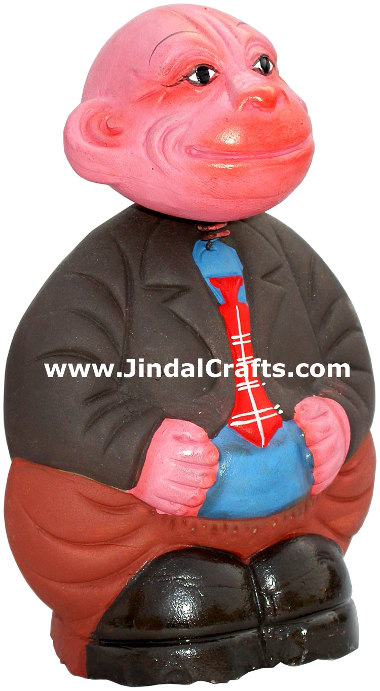 Dancing Doll Clay Made Colourful Traditional India Arts