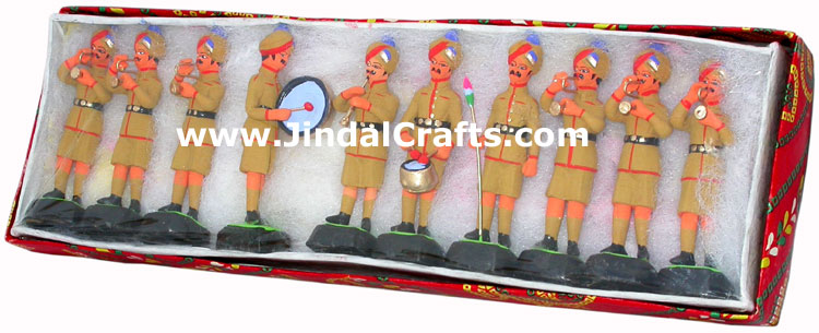 Band Set of India Dolls Handmade Unique Rare Figures India Handicraft Home Decor