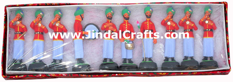 Sikh Band Set of India Dolls Handmade Unique Figures India Handicraft Home Decor
