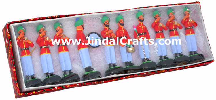 Sikh Band Set of India Dolls Handmade Unique Figures India Handicraft Home Decor
