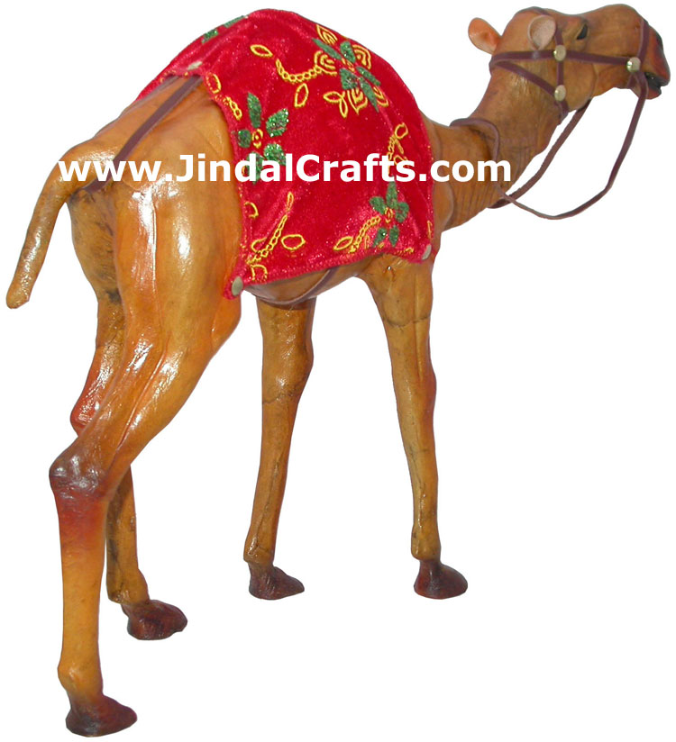 Camel - Handmade Stuffed Leather Animals Toys India Art