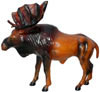 Moose - Handmade Stuffed Leather Animals Toys India Art