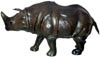Rhino - Handmade Stuffed Leather Animals Toys India Art