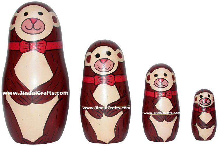 Nested Dolls - Handmade Wooden India Dolls Art