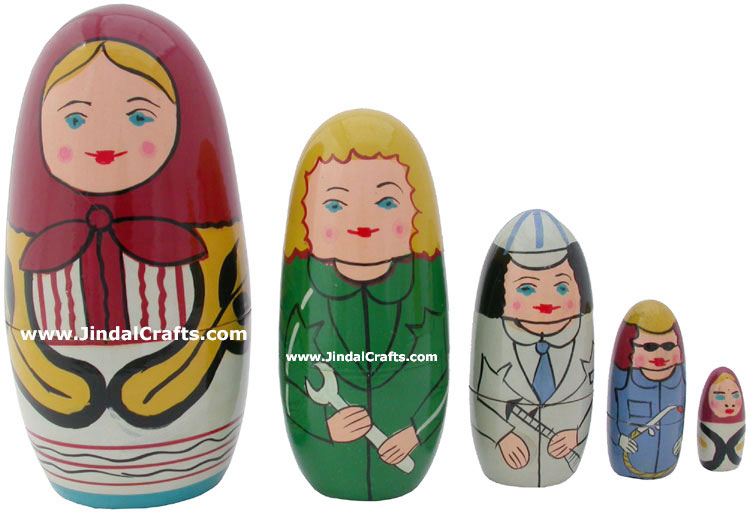 Nested Dolls - Handmade Wooden India Dolls Art