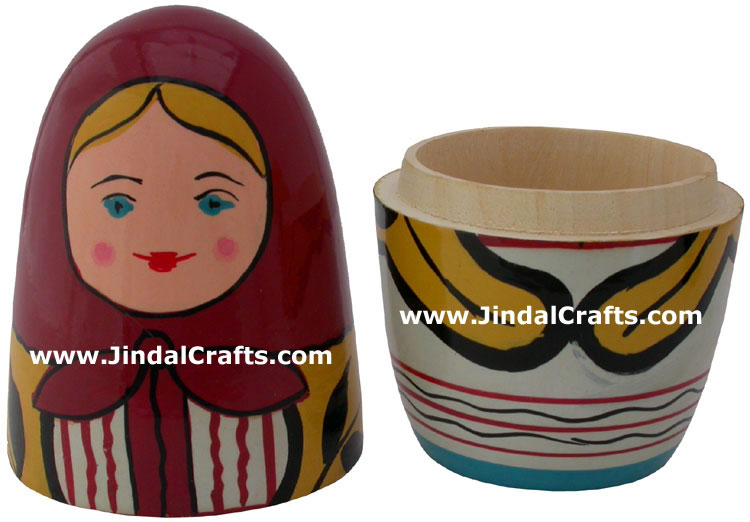 Nested Dolls - Handmade Wooden India Dolls Art