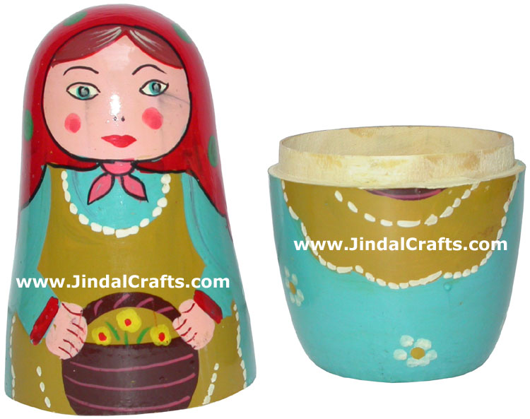 Nested Dolls - Handmade Wooden India Dolls Art