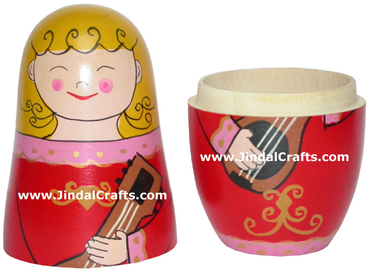 Nested Dolls - Handmade Wooden India Dolls Art