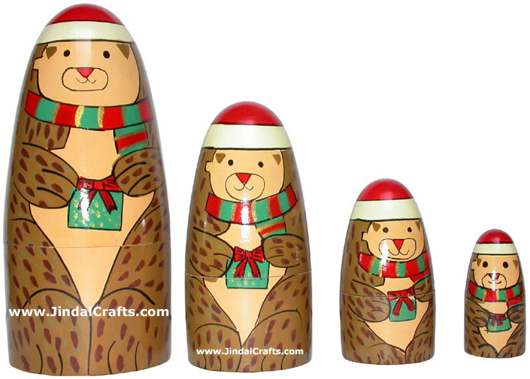 Nested Dolls - Handmade Wooden India Dolls Art