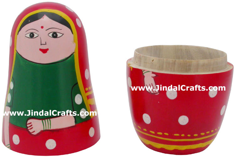 Nested Dolls - Handmade Wooden India Dolls Art