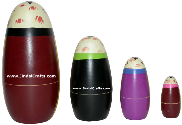 Nested Dolls - Handmade Wooden India Dolls Art