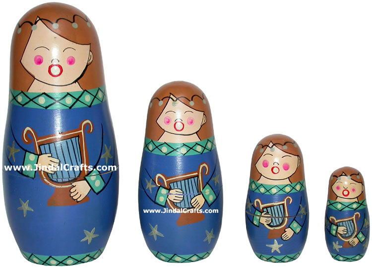 Nested Dolls - Handmade Wooden India Dolls Art