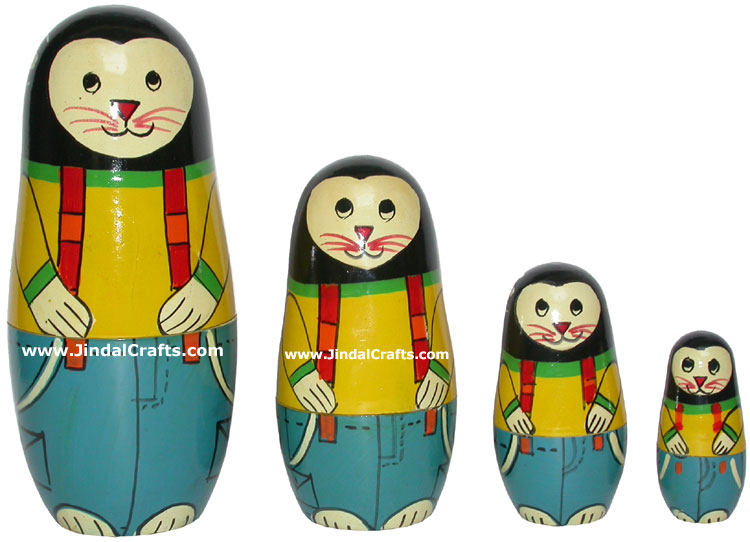 Nested Dolls - Handmade Wooden India Dolls Art